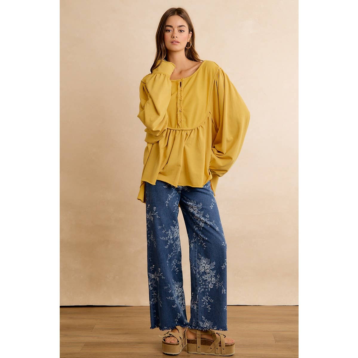 Vintage Vine Wide Leg Jeans