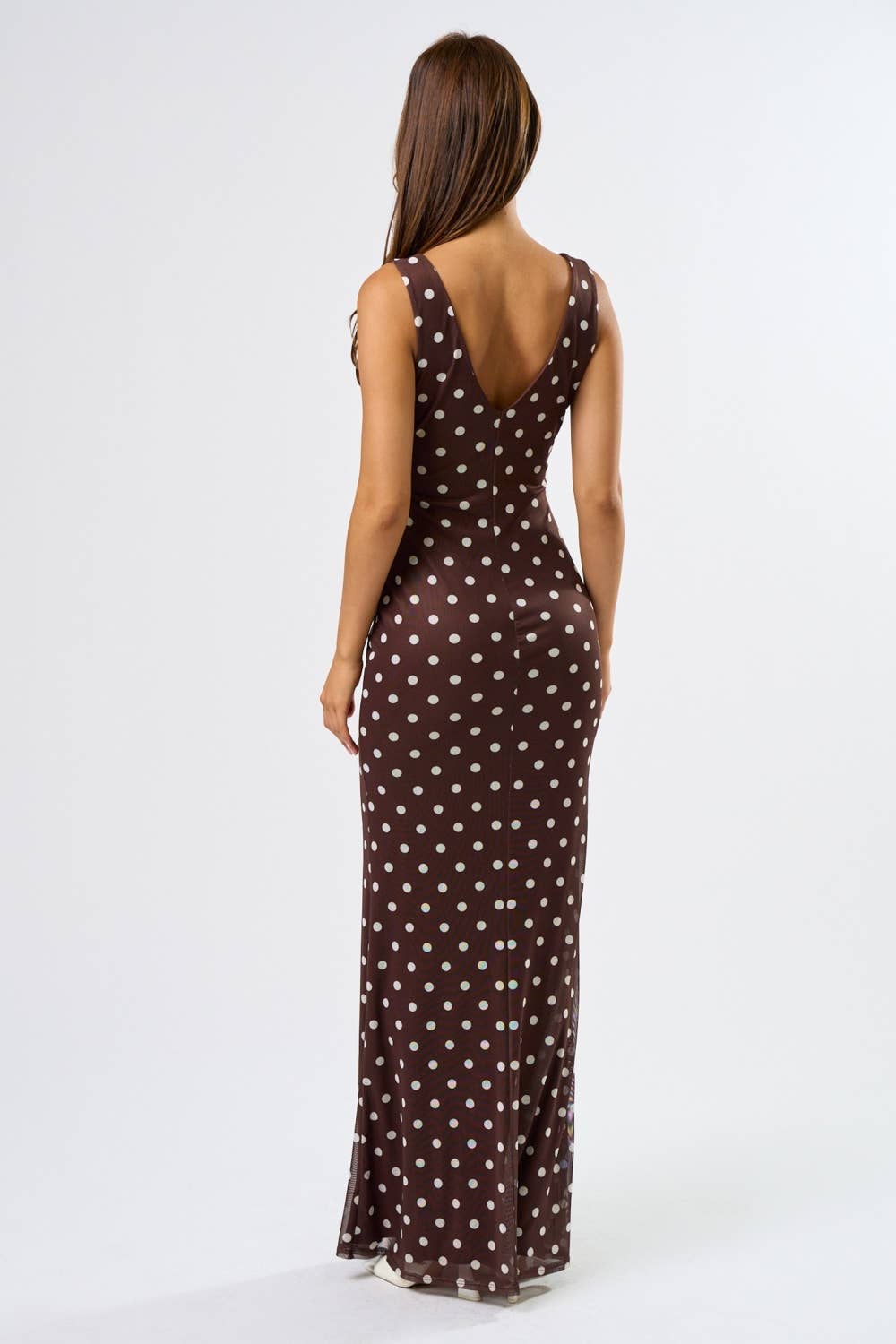 Chic Polka Dot Maxi Dress