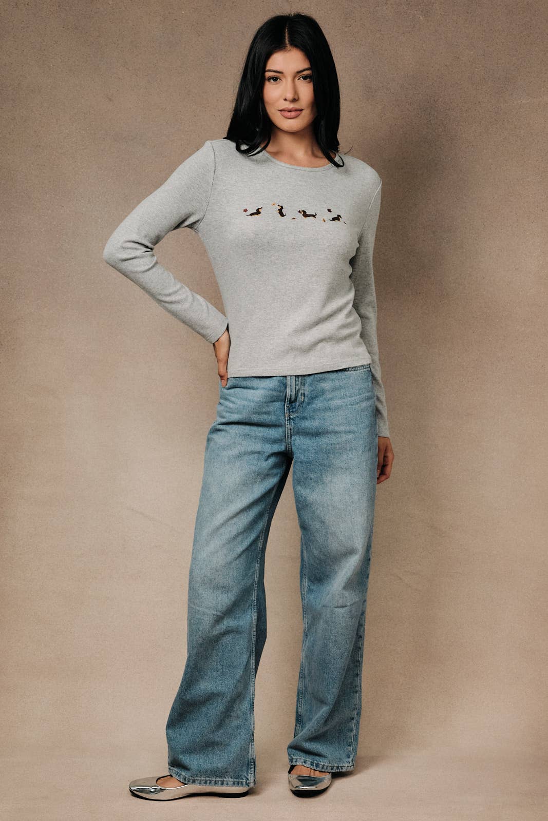 Fall Dog Ribbed Top