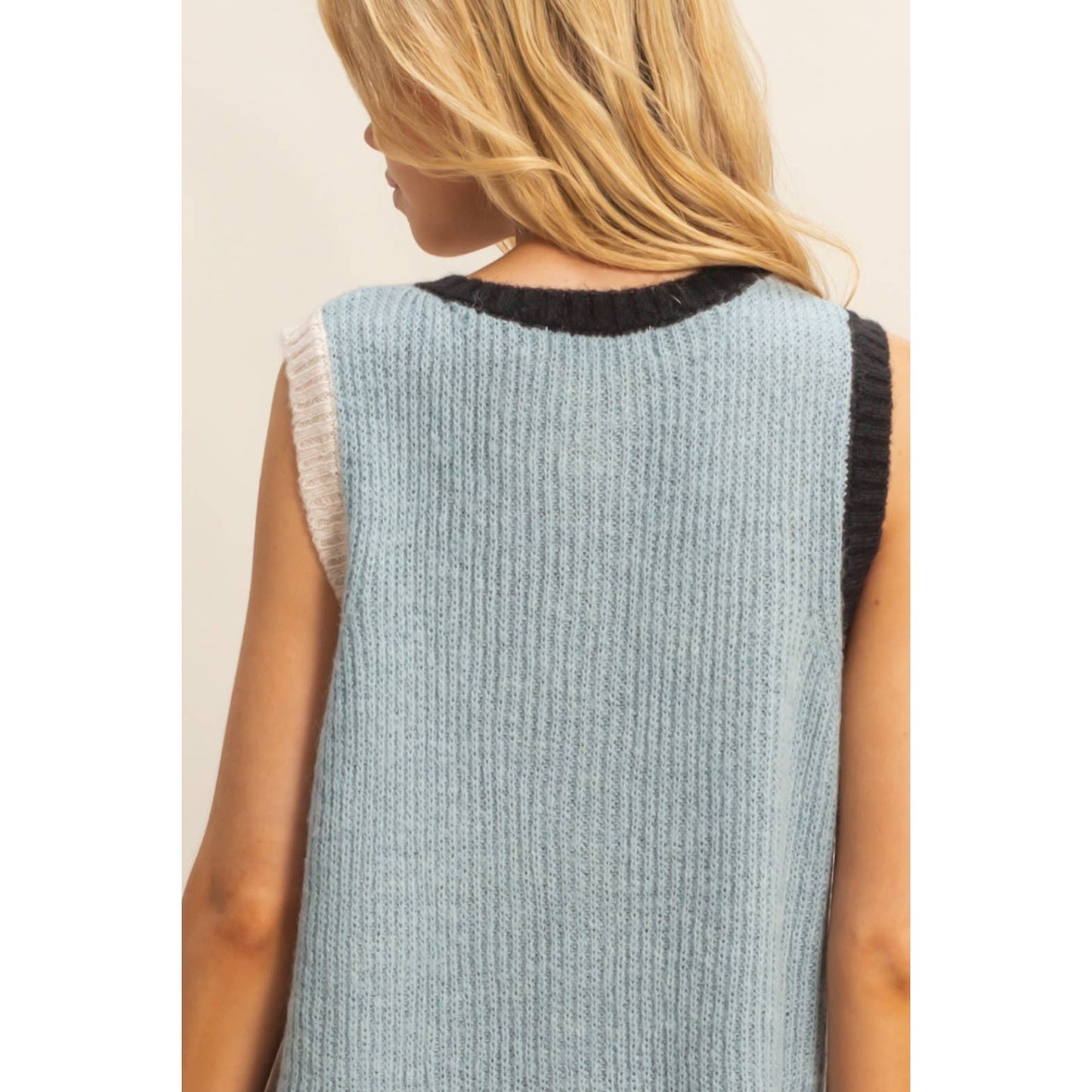 Colorblock Button Down Vest