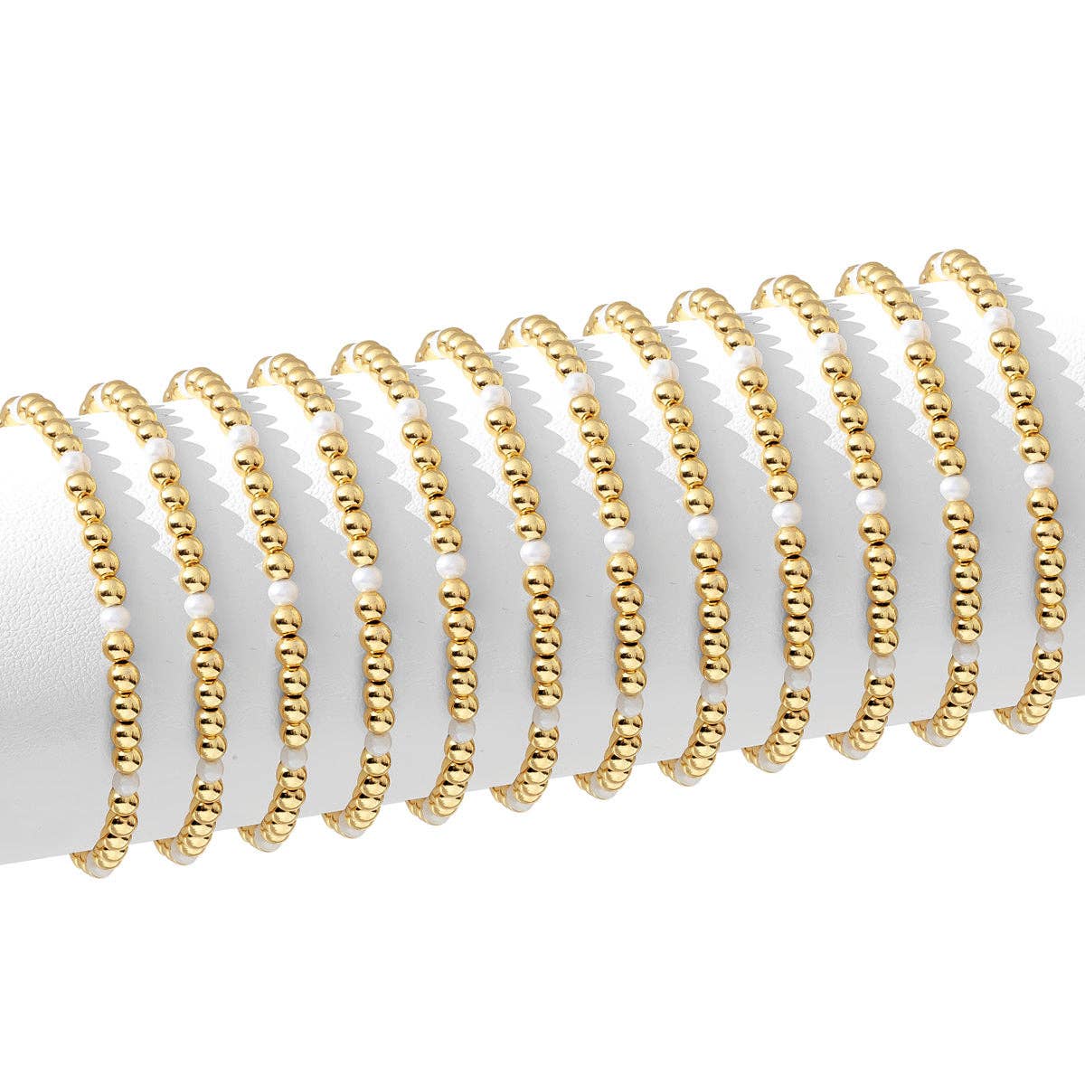 Bead & Pearl Stretch Bracelet