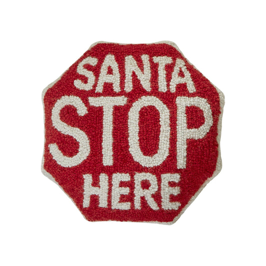 Santa Stop Here Pillow