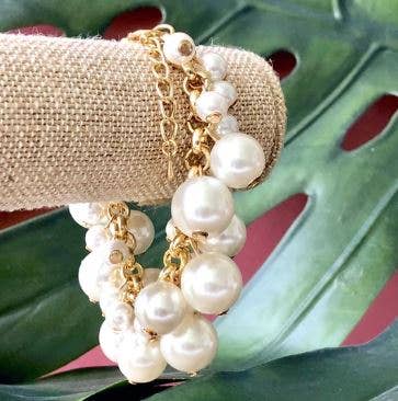 Gold Pearl Bauble Bracelet
