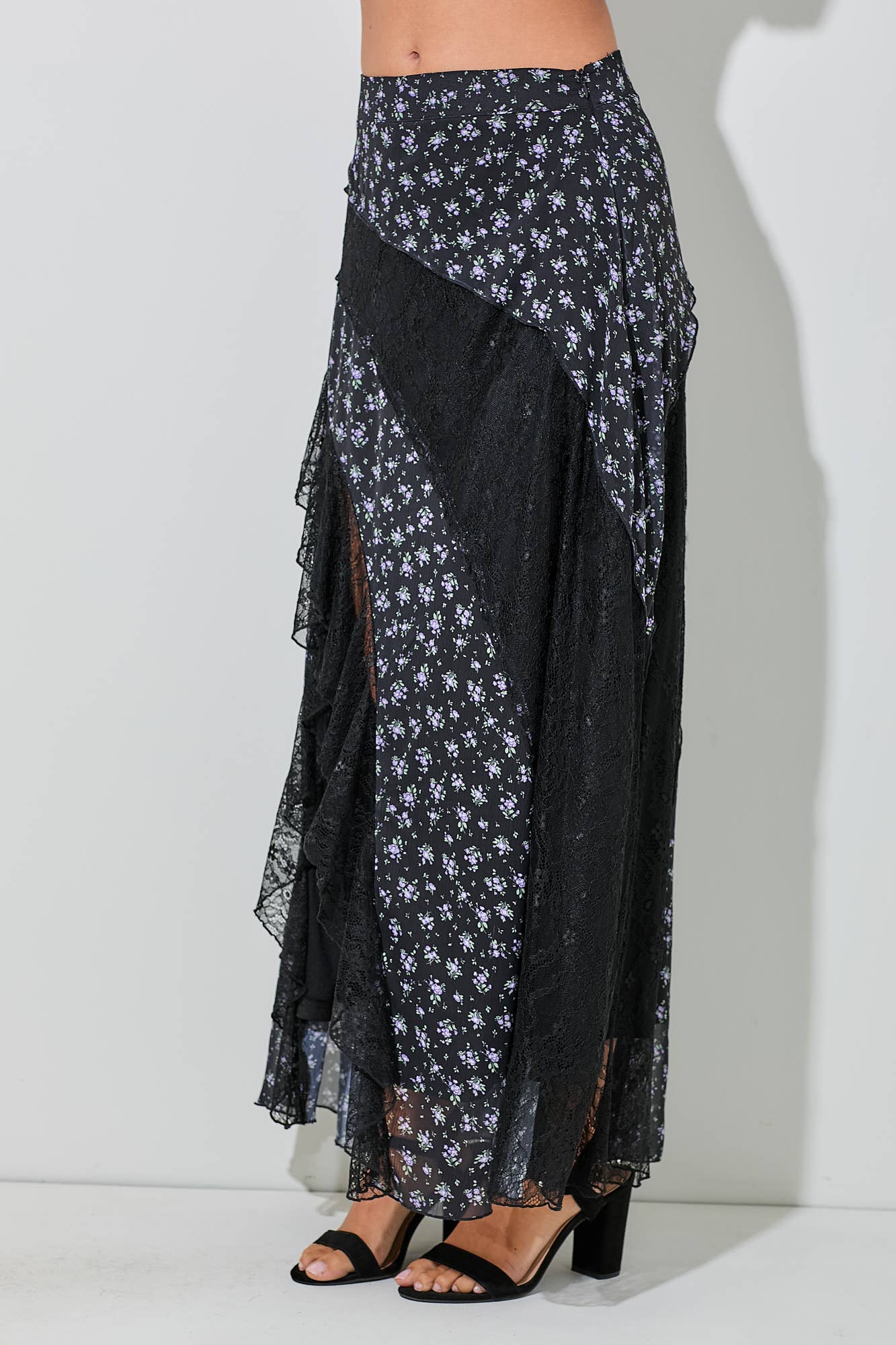Enchanted Floral Lace Maxi Skirt