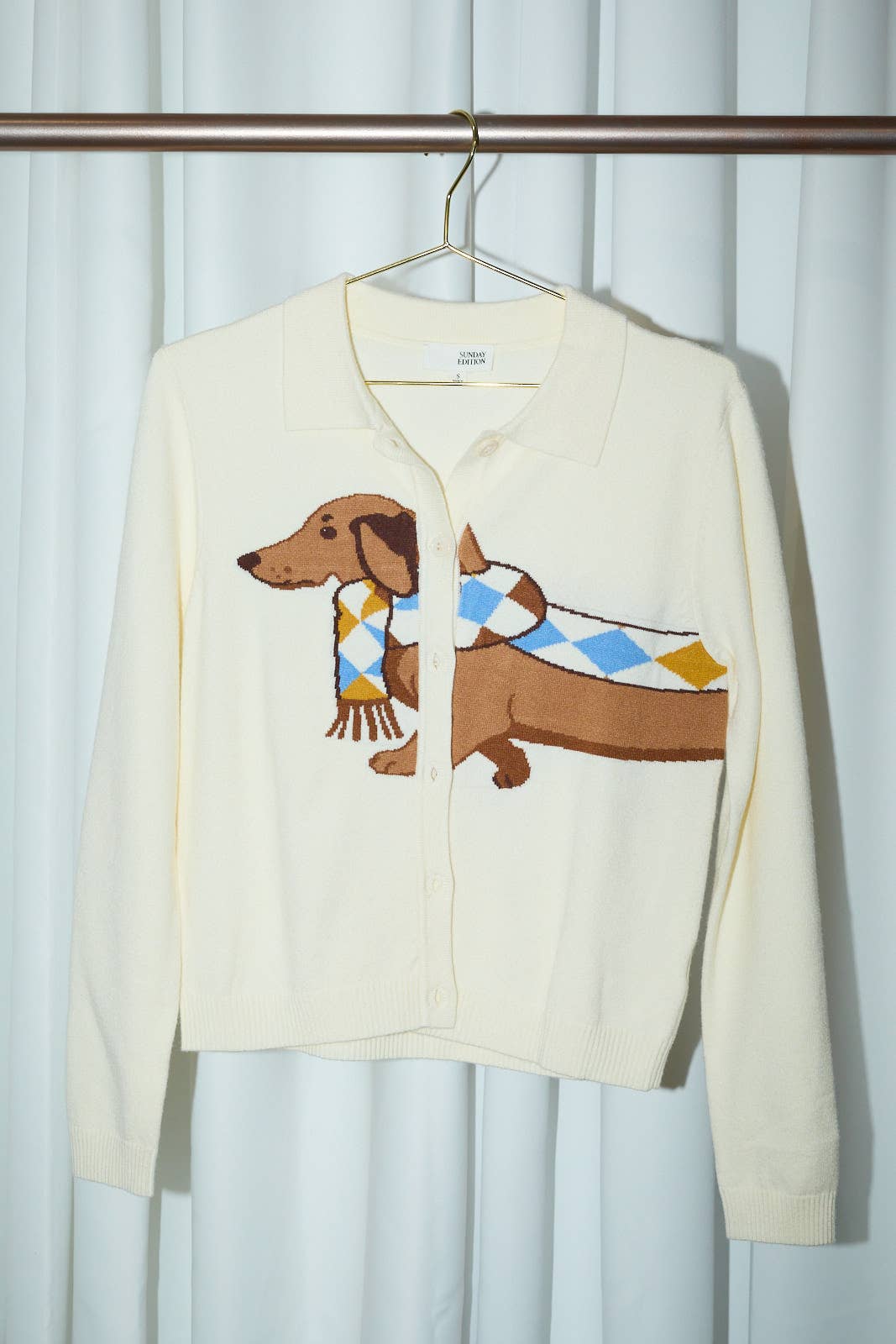 Dachshund Collared Cardigan