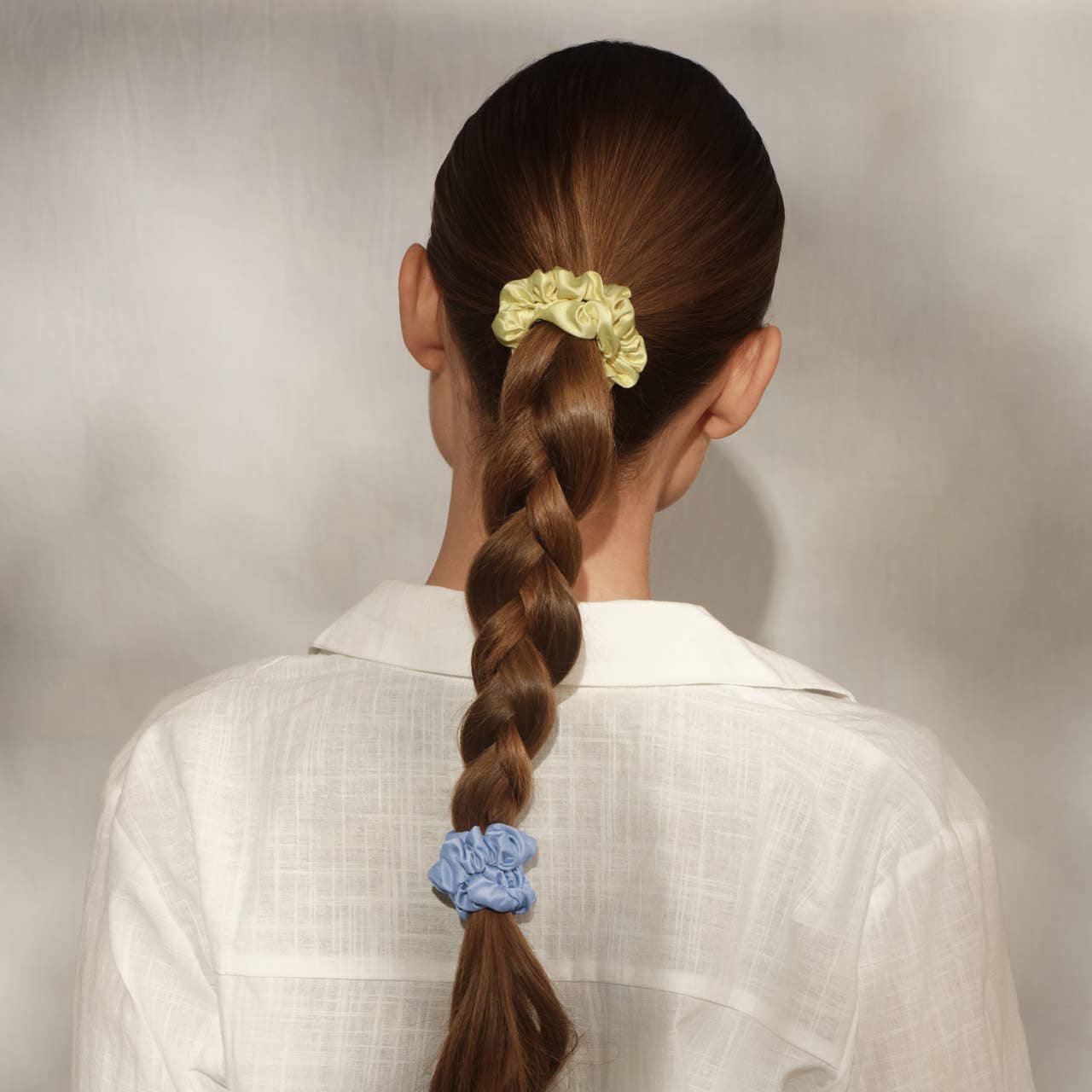 Coastal Ruched Satin Scrunchies 5pc Set