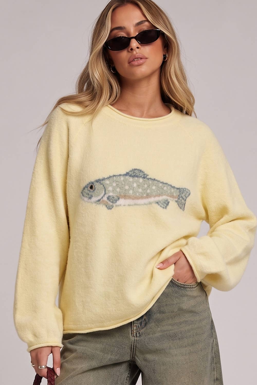 Yellow Cozy Fish Sweater