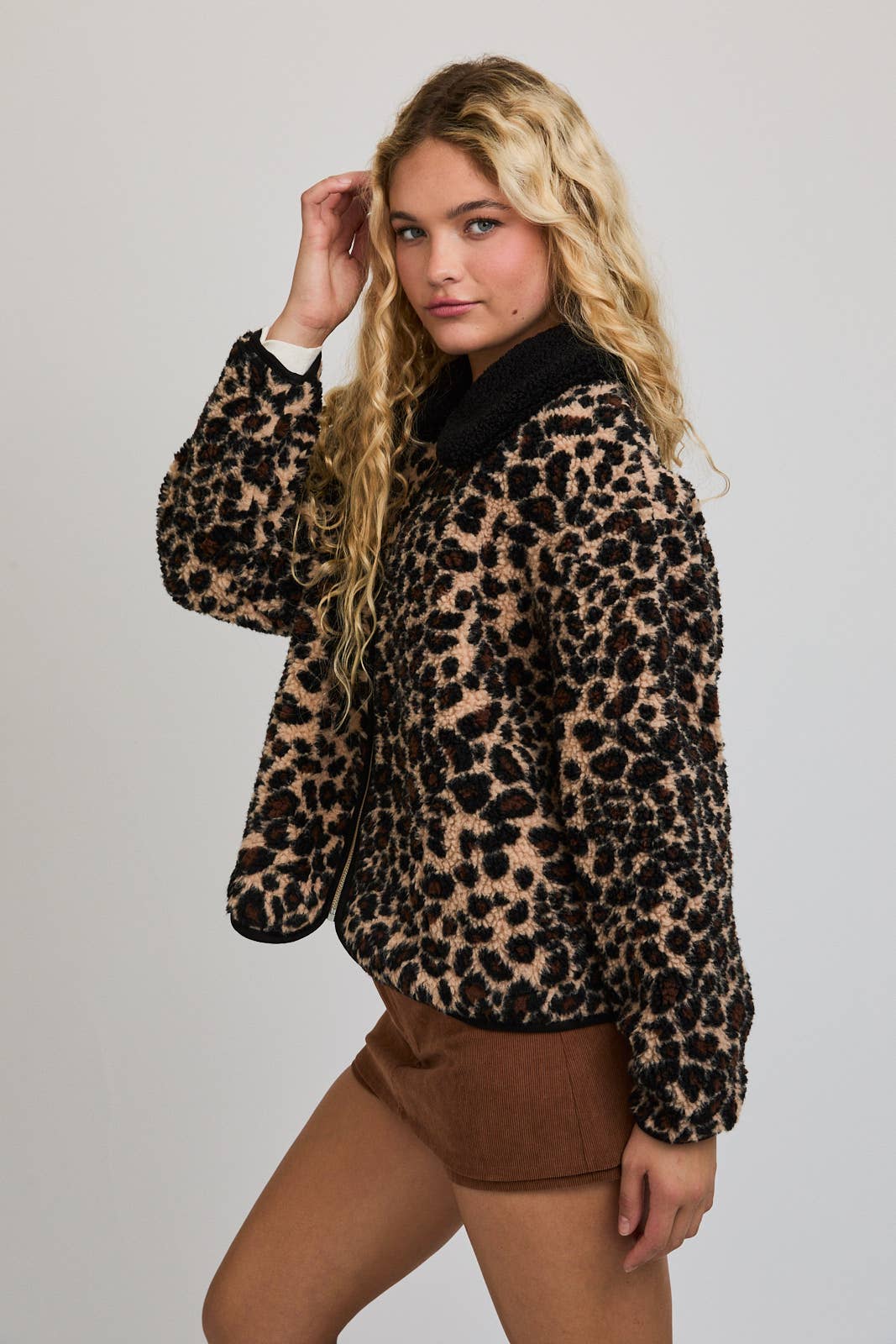 Leopard Fleece Jacket