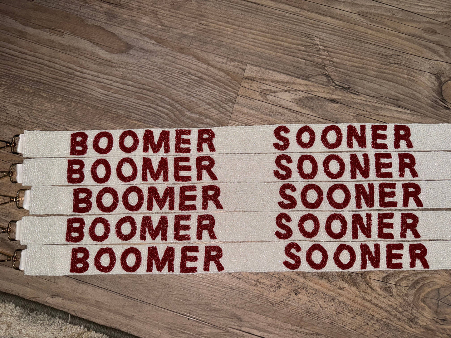 Boomer Sooner Beaded Purse Strap