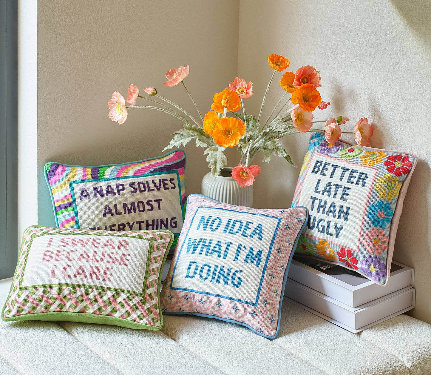 Better Late Than Ugly Pillow