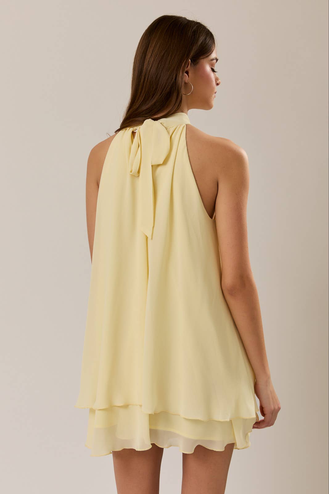 Yellow Halter Mini Dress