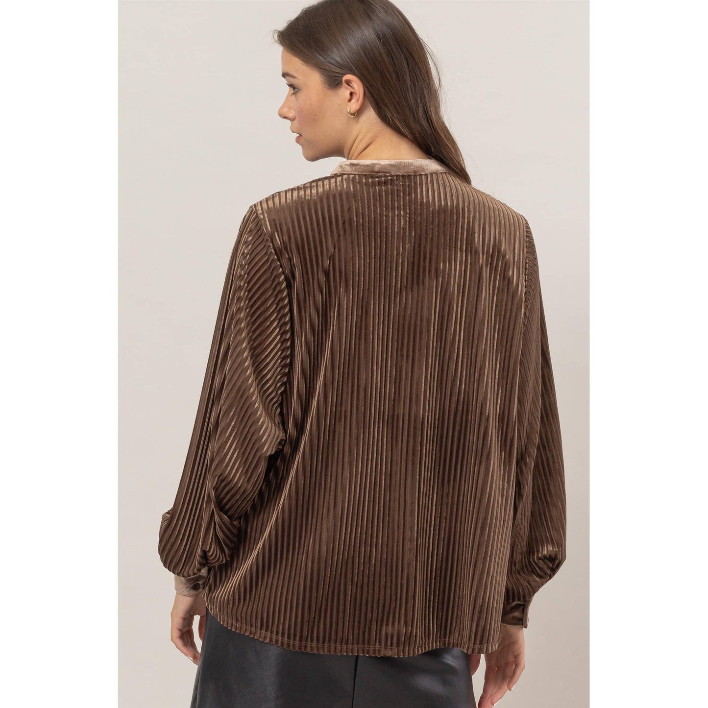 Velvet Striped Blouse