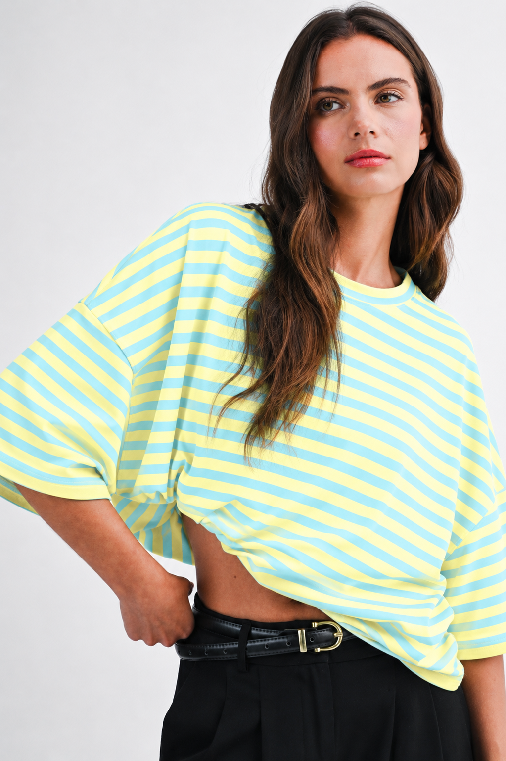 Ocean Oversized Stripe Tee