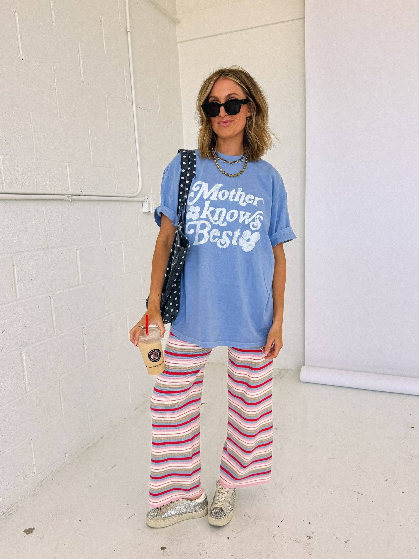 Mother Knows Best Tee - Blue
