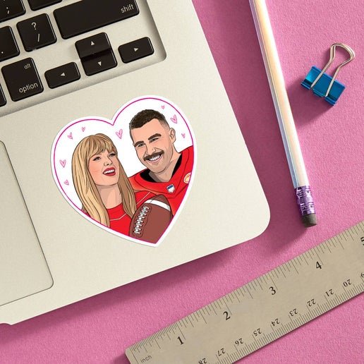 Taylor & Travis Heart Sticker